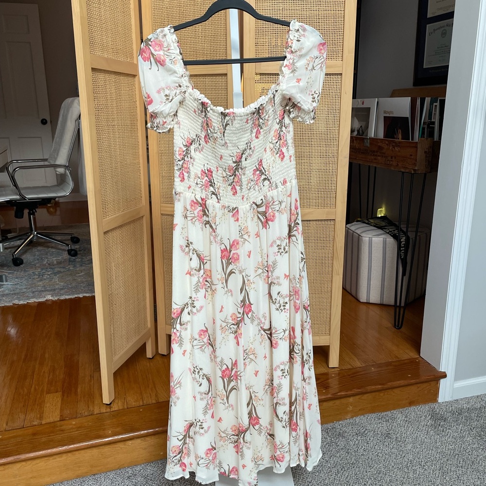 REFORMATION Leila Floral Print Dress
